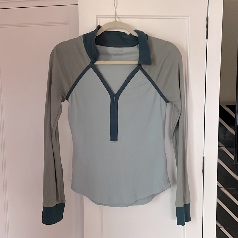 NWOT Anthropologie Pilcro Collared Half-Zip Pullover in Blue - Picture 8 of 9